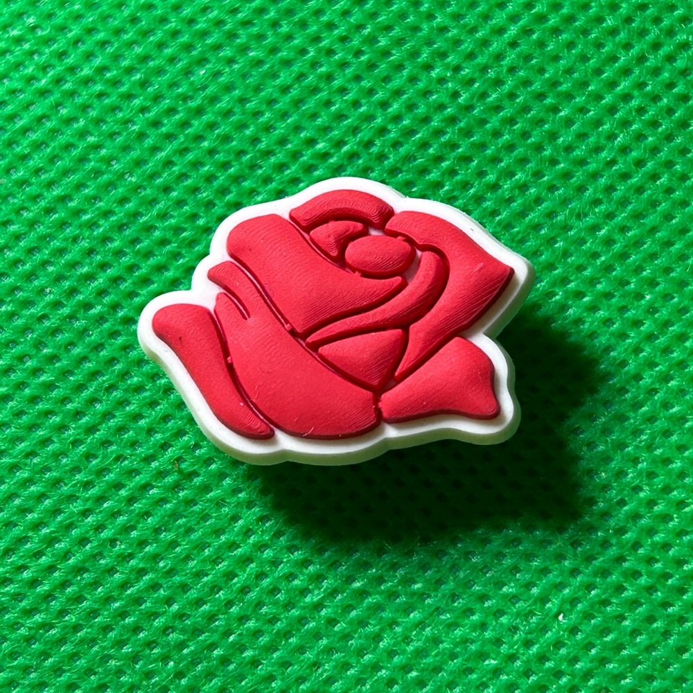 🌼 (5/$10 or 10/$15) NEW “Red Roses” Fun Croc Shoe Charm Collection